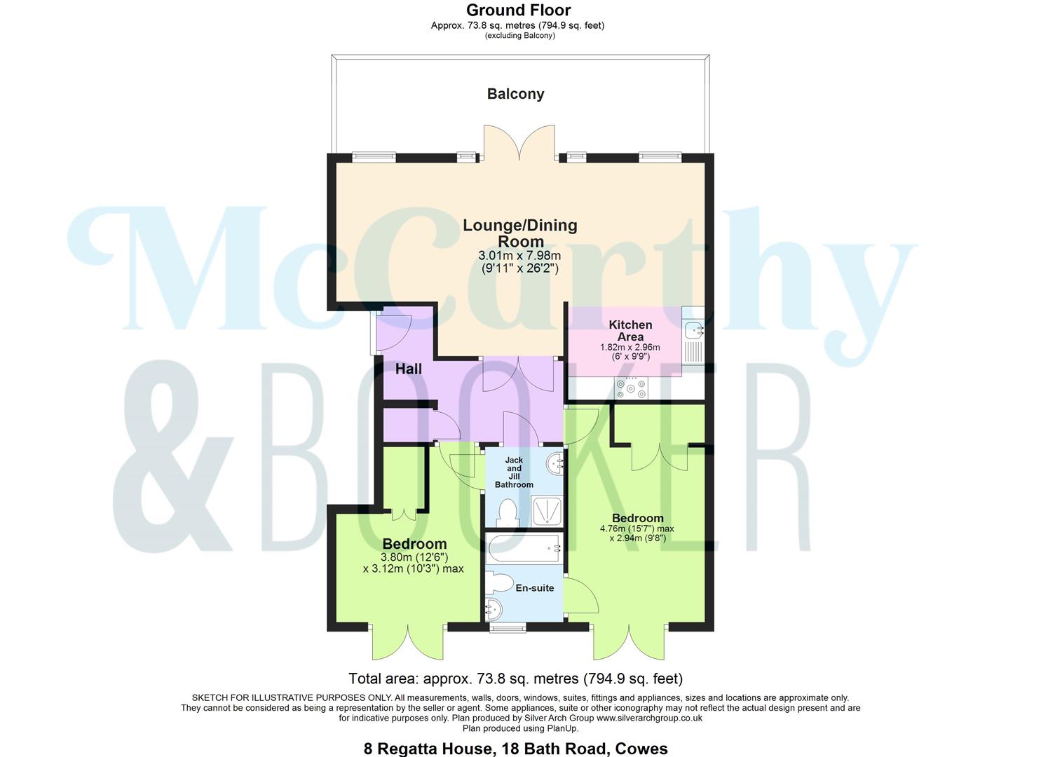 APARTMENT WITH FABULOUS SEA VIEWS - Bath Road, Cowes floorplan